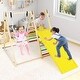 preview thumbnail 5 of 5, 4-in-1 Toddler Climbing Toy Wooden Playsetw/Baby Swing
