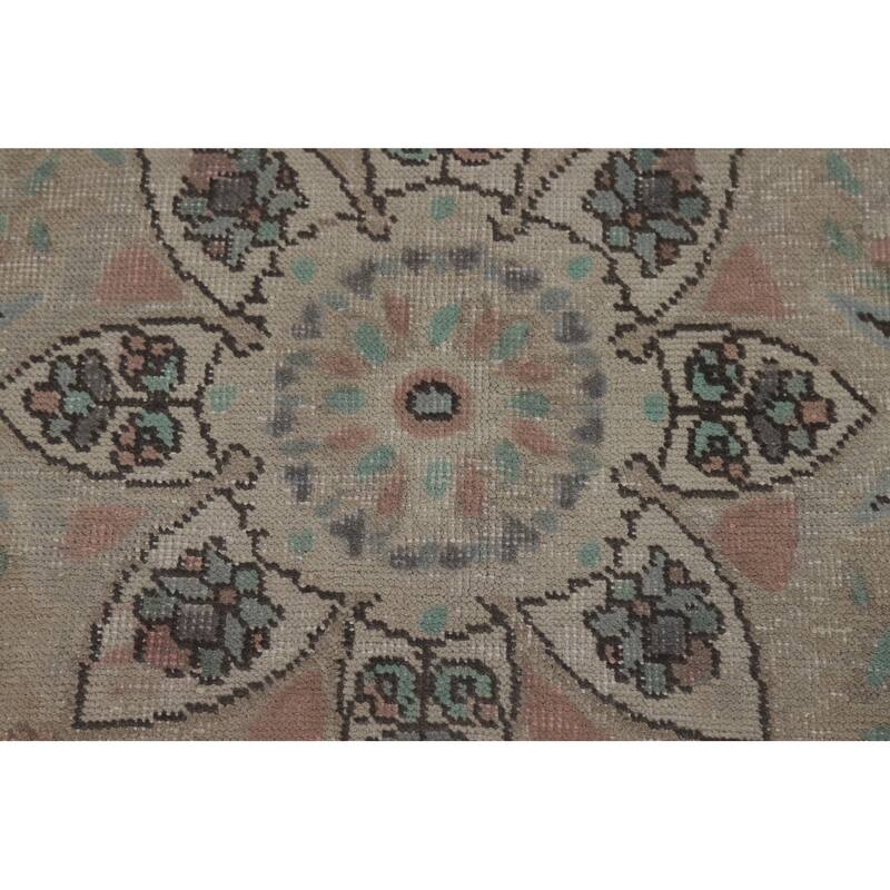 Earth Tone Tabriz Persian Area Rug Hand-Knotted Wool Carpet - 7'7"x 10'4"