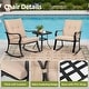preview thumbnail 5 of 25, Solaura 3-piece Outdoor Patio Rocking Chairs Conversation Bistro Set