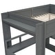 preview thumbnail 15 of 22, Gaming Loft Bed, Wood Loft Bed Frame with Built-in Desk, Multi-Storage Shelves, LED, Charging Station, Cabinets