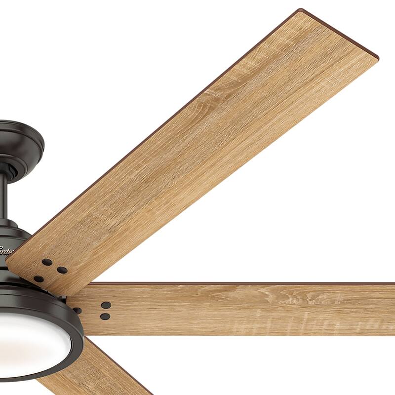 Hunter 70" Warrant Windmill Ceiling Fan with LED Light Kit and Wall Control - Farmhouse, Industrial, Contemporary