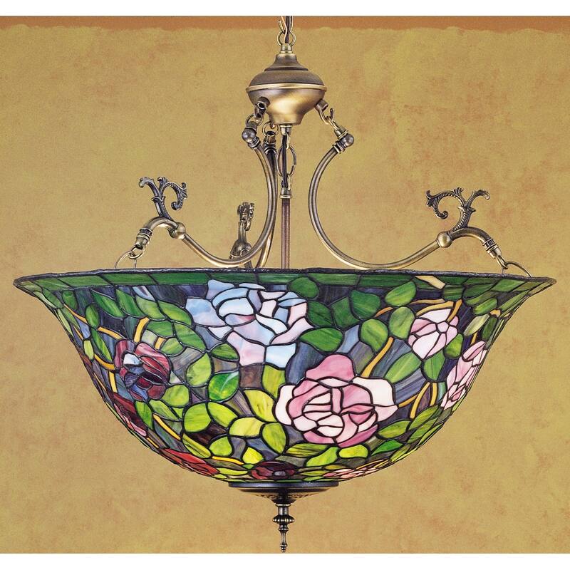 Meyda Tiffany 3 Light 24" Wide Pendant with Handmade Shade - Tiffany Glass