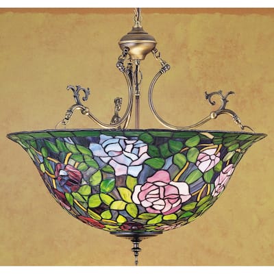 Meyda Tiffany 3 Light 24" Wide Pendant with Handmade Shade