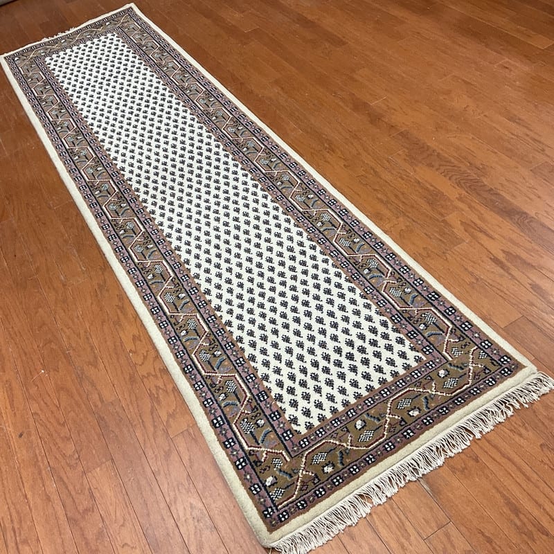 HERAT ORIENTAL Handmade Geometric Mir Wool Runner Rug - 2'9x10' - 2'9 x 10'