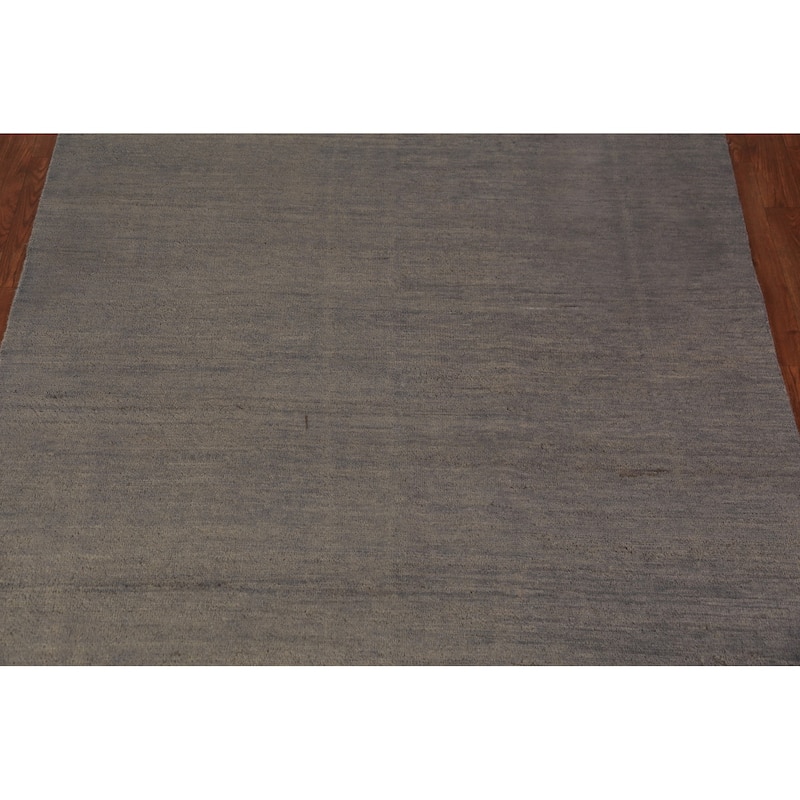 Gray Modern Gabbeh Oriental Area Rug Handmade Bedroom Wool Carpet - 4'11" x 6'5"