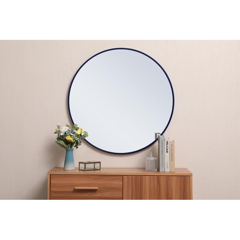 Carson Carrington Labbemala Metal Frame Round Mirror