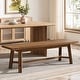 preview thumbnail 2 of 14, 55'' Solid Wood Dining Bench, Farmhouse Long Bench for Kitchen Entryway