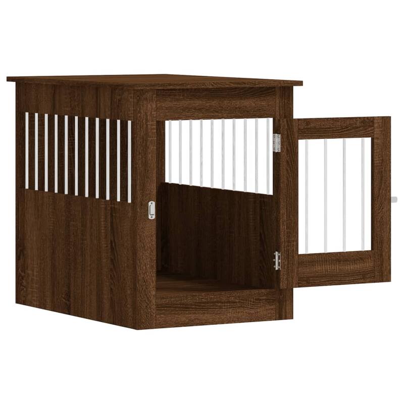 vidaXL Dog Crate with Door Doghouse Puppy Kennel Peg Cage Engineered Wood