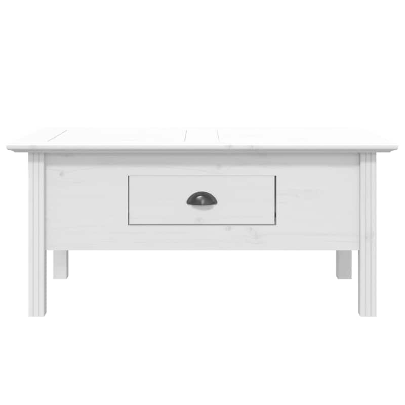 vidaXL Coffee Table Accent Side Table for Living Room BODO Solid Wood Pine - 39.4"x21.7"x17.7"