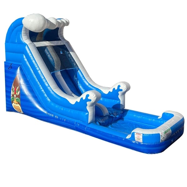 slide 2 of 4, Jingo Jump 16 FT Semi-Commercial Hawaiian Water Slide - 25′ L x 16′ H x 9′ W 25′ L x 16′ H x 9′ W - Kids