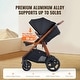 preview thumbnail 34 of 35, Oxford Aluminum Stroller with Bassinet and Adjustable Canopy - 35.4” L x 25.8” W x 43.9” H