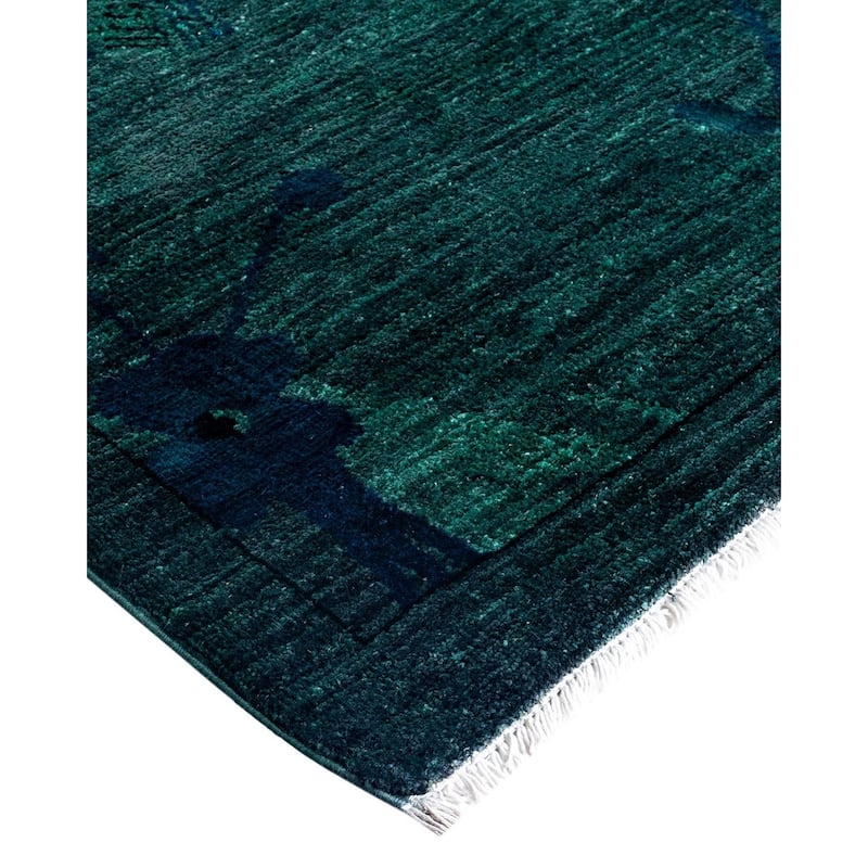 Contemporary Overdyed Wool Hand Knotted Area Rug - 9' 2" x 11' 10"