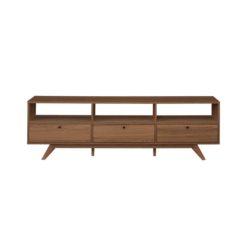 Sleek Low Profile TV Stand with 3 Doors for TVs Up to 80 Inches - Perfect for Japandi and Scandi Styles