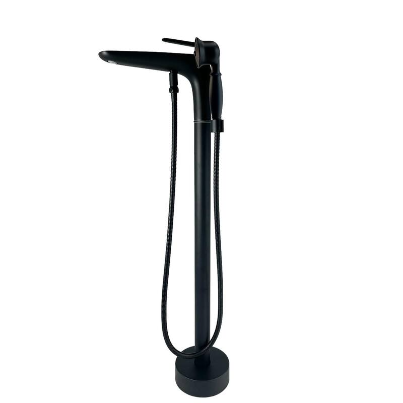 Pluto Triangle Head Tub Filler Faucet with Hand Shower