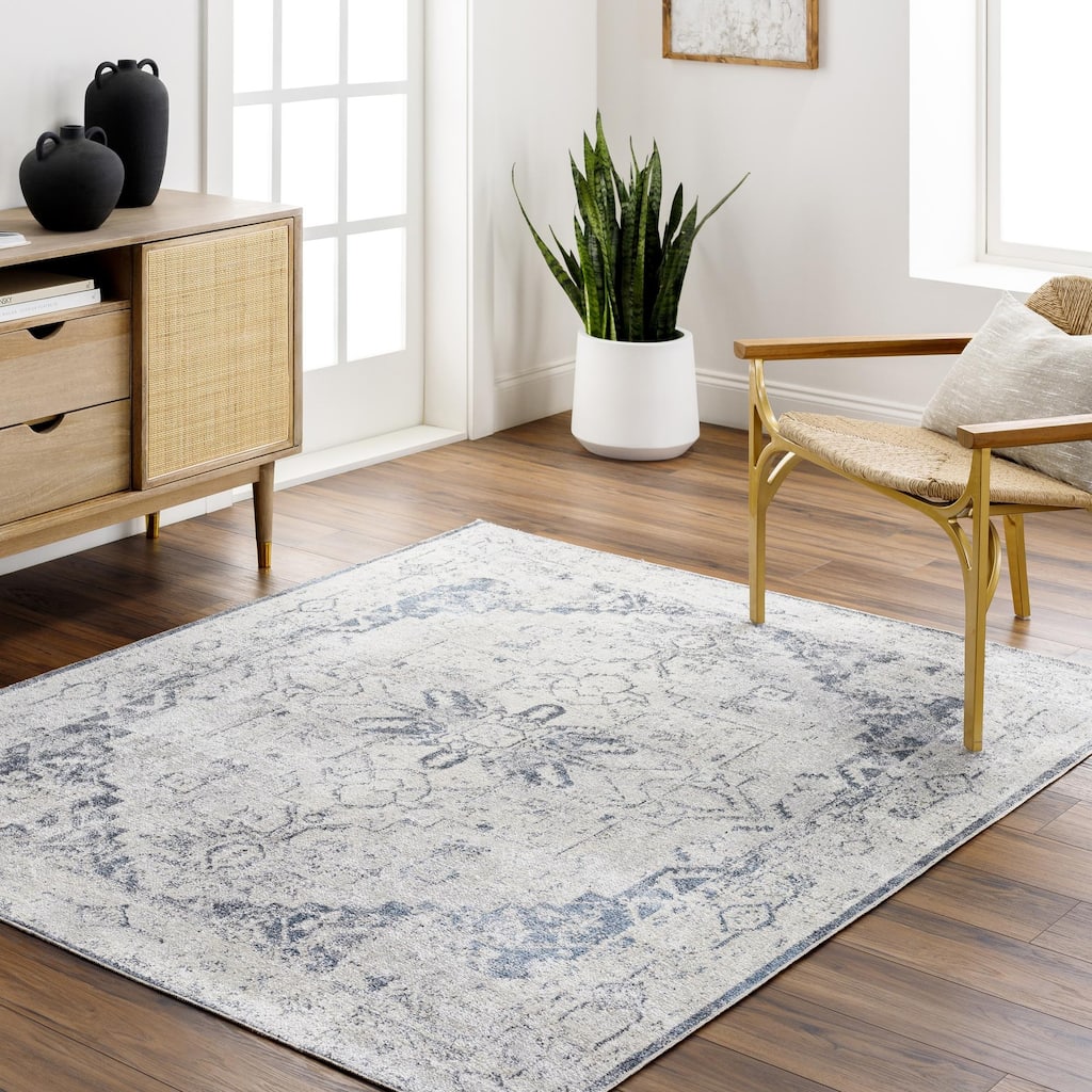 Livabliss Lillian Machine Washable Faded Classic Area Rug