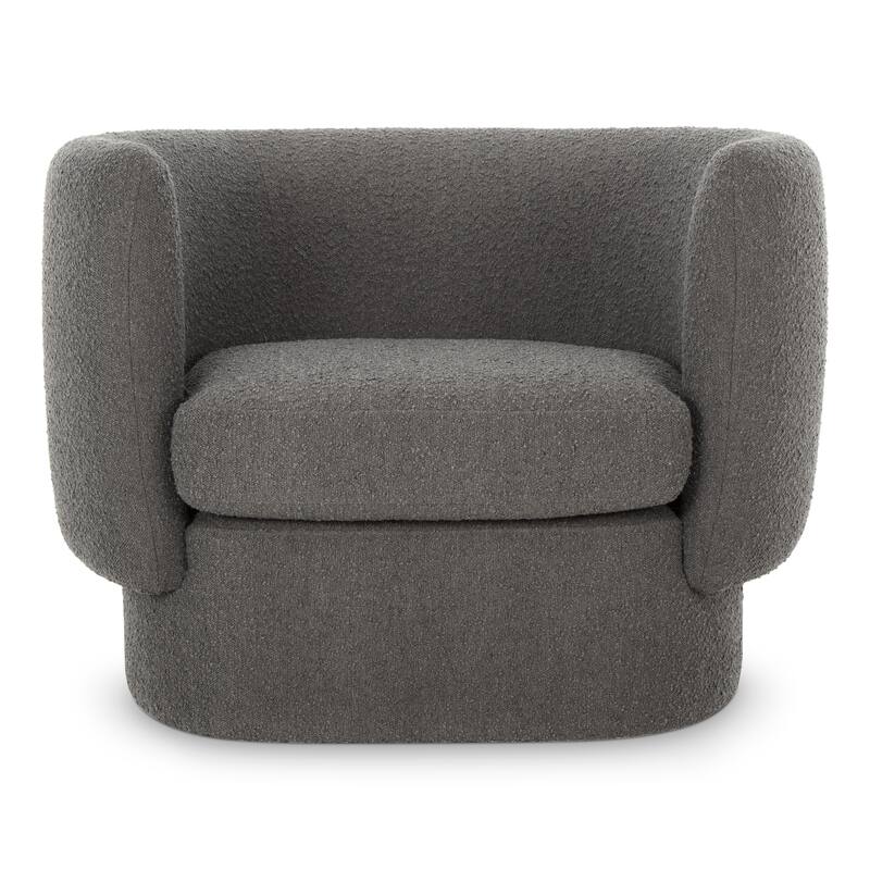 Aurelle Home Kindra Modern Fuzzy Upholstered Accent Chair