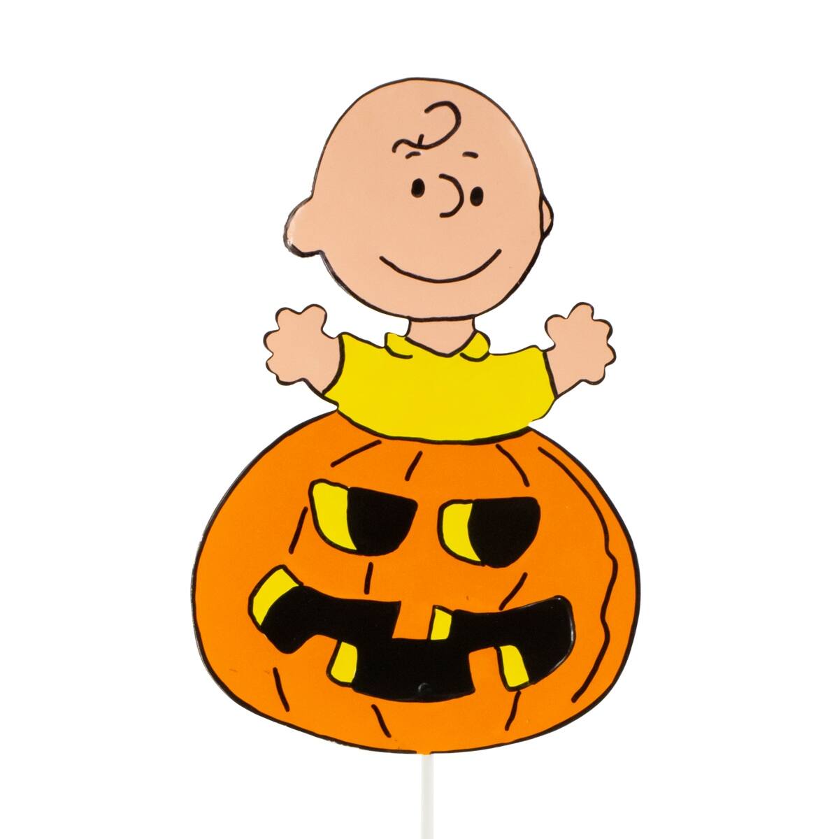 24Inch Peanuts Halloween 2 Pack Single Garden Stakes Metal Charlie ...