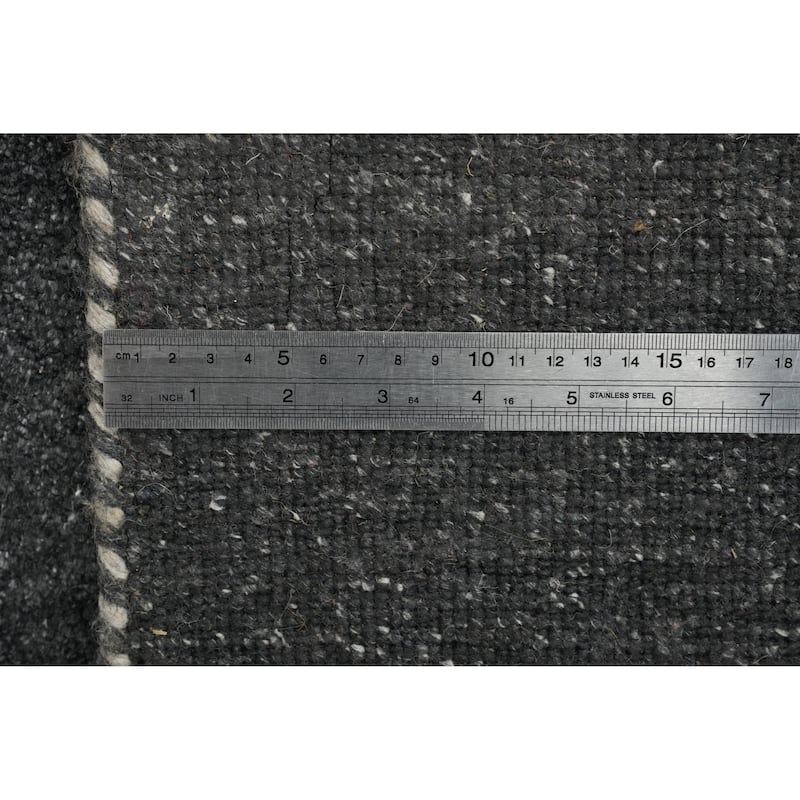 Hand Knotted Oriental 100% Wool Carpet Tribal Animal Pictorial Greys & Charcoal Gabbeh Area Rug - 10' 0'' X 8' 0''