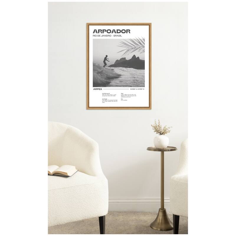 Kate and Laurel Ro ide Janeiro (28x38in) by Honey Island Studio Framed Canvas Wall Art Print