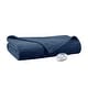 preview thumbnail 2 of 3, Serta Travis Heated Tri-Rib Microfleece Blanket
