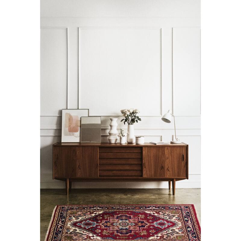 ECARPETGALLERY Hand-knotted Serapi Heritage Red Wool Rug - 3'0 x 5'0