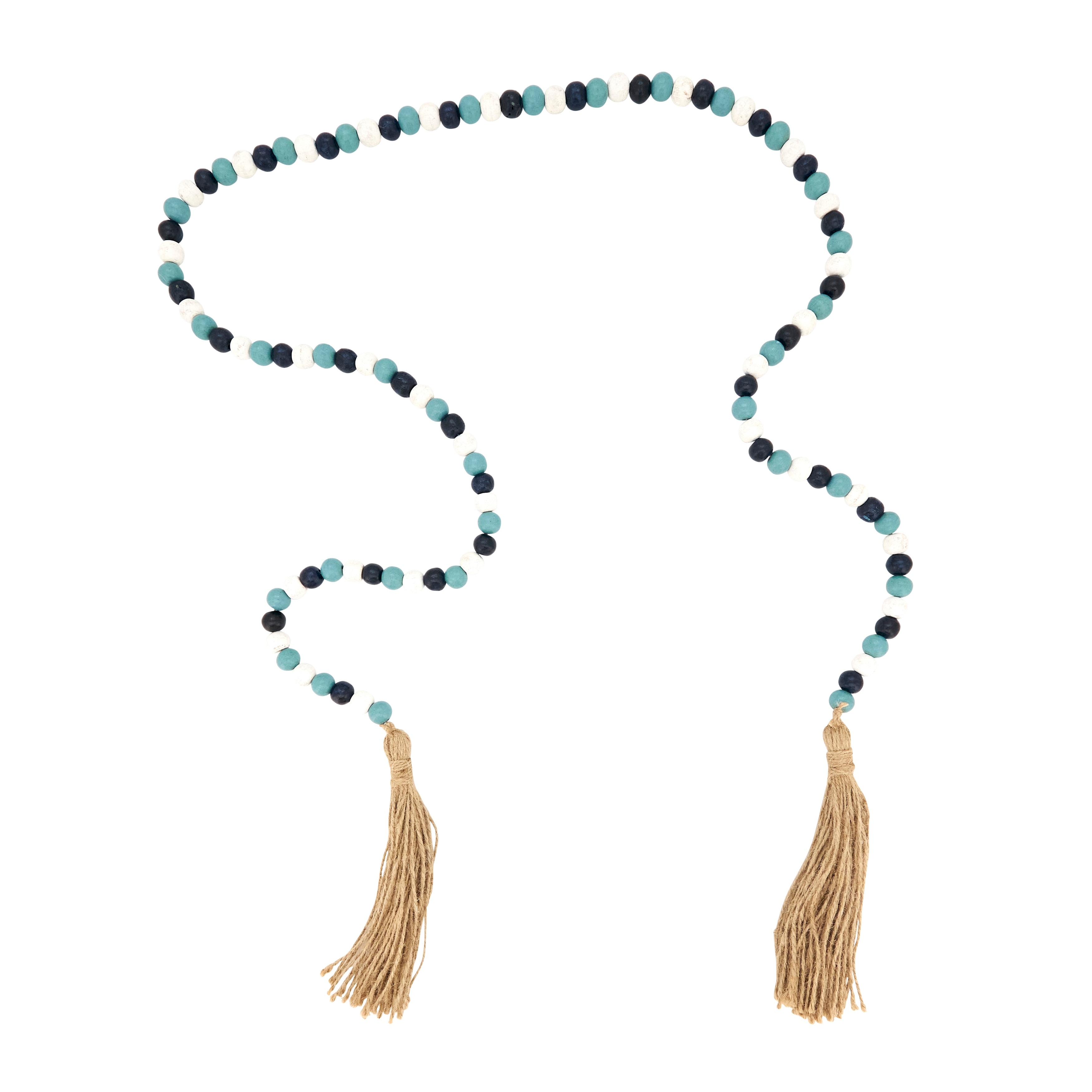 Saro Lifestyle Natural Elegance Wood Beaded Garland - 72"