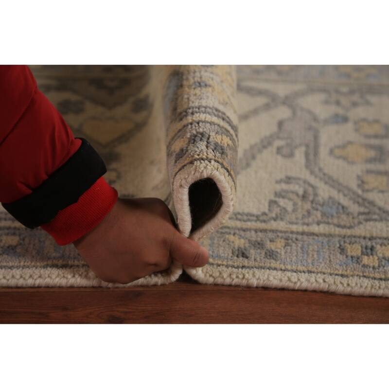 Large Oushak Indian Rug Hand-Knotted Wool Carpet - 8'2"x 15'8"