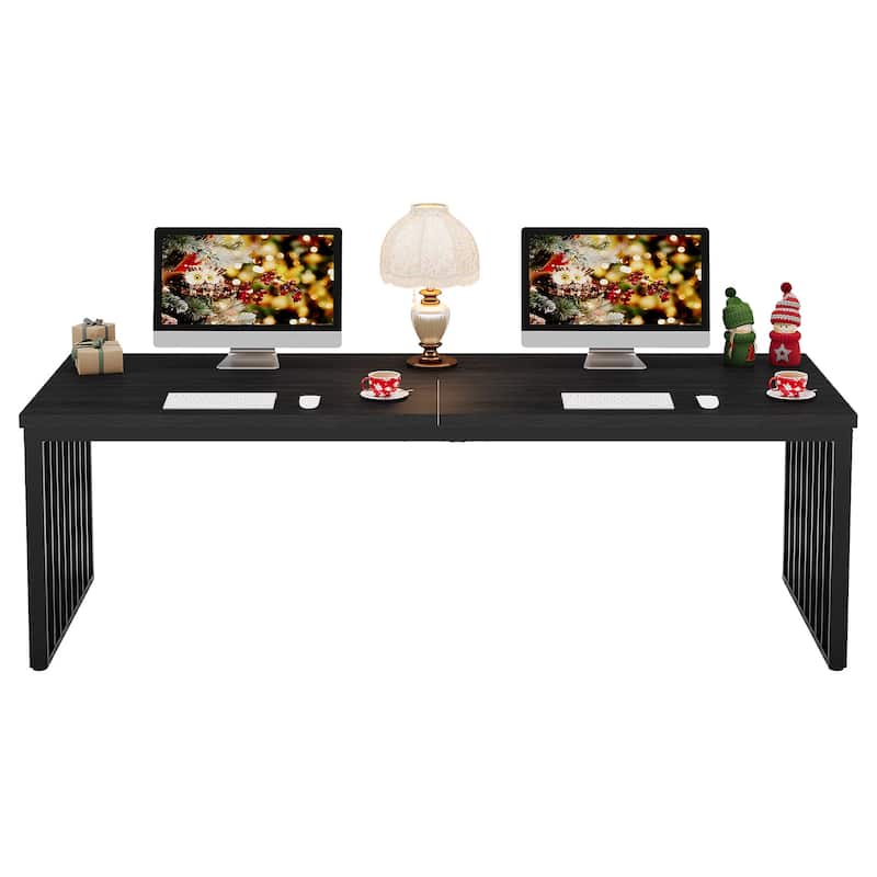 78.74" Extra Long Computer Desk, Double 2-Person Desk, Workstation Writing Study Table for Home Office