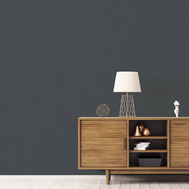 Galerie Wallcoverings TexStyle Collection Greek Key Non-woven Metallic Wallpaper Roll