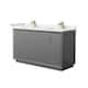 Option Dark Gray / White Cultured Marble Top / Satin