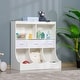 preview thumbnail 3 of 8, HOMCOM Kids Bookcase, Toy Storage Organizer Cabinet, Children Display Bookshelf with Drawers for Toys, Clothes, Books, White