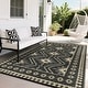 preview thumbnail 9 of 22, Garvee Vintage Geometric Diamond Outdoor Patio Rug 8'x10' - Black Coffee