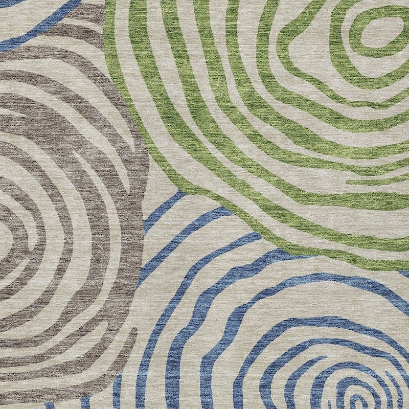 HomeRoots Abstract Transitional Rectangle Outdoor Rug