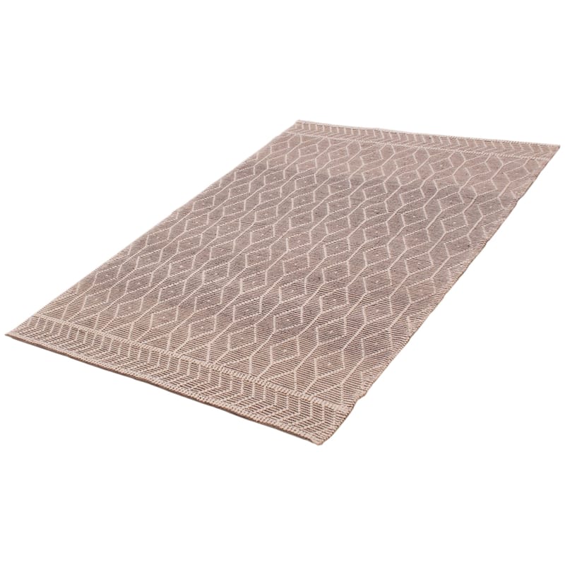 ECARPETGALLERY Braid weave Sienna Grey Wool Rug - 6'0 x 8'10