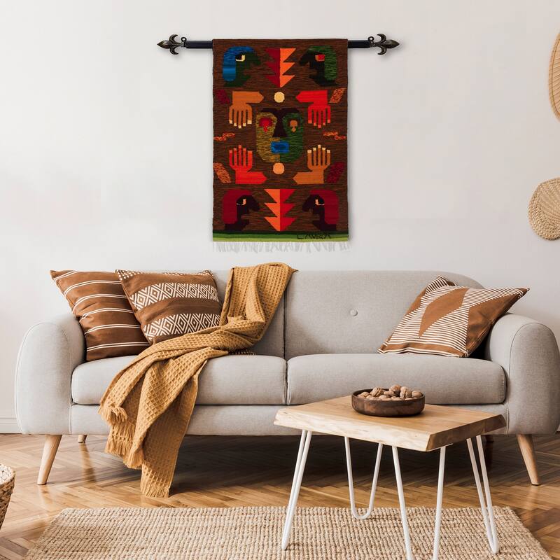 Novica Handmade Hands Of The Spirit Wool Tapestry