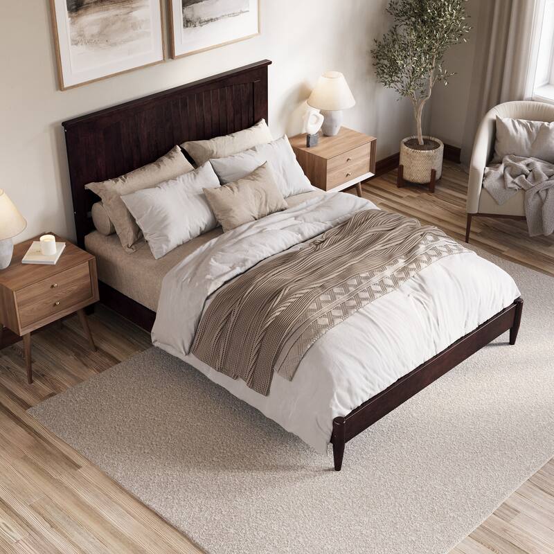 Naples Solid Wood Low Profile Platform Bed