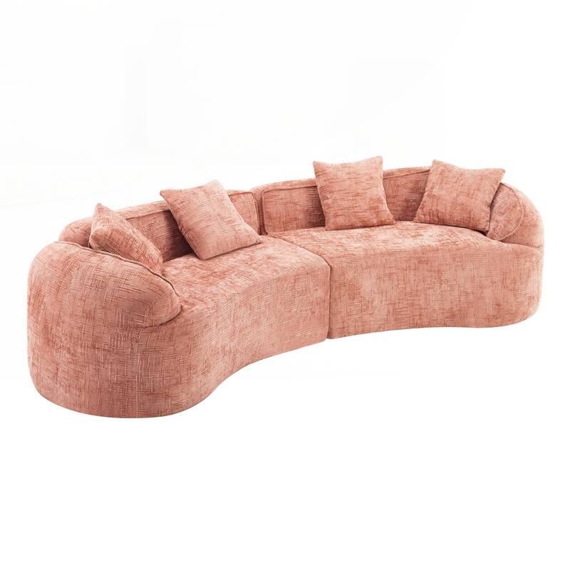 Curved Compressed Sofa, Creative Nordic-style Design for Living Room