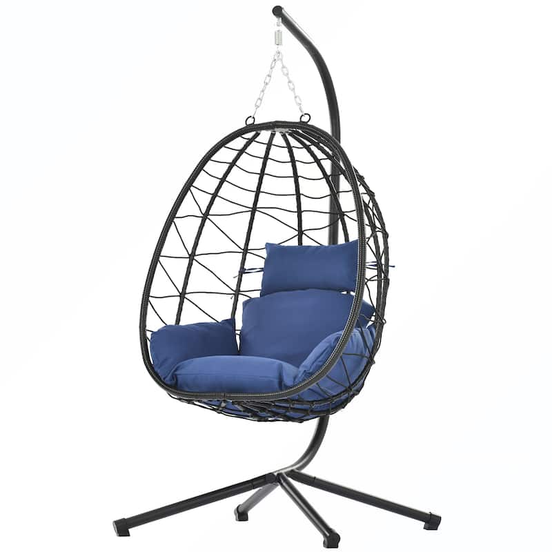 Stand Patio Wicker Swing Chair