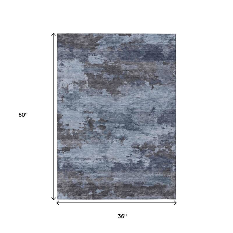HomeRoots Abstract Transitional Rectangle Outdoor Rug
