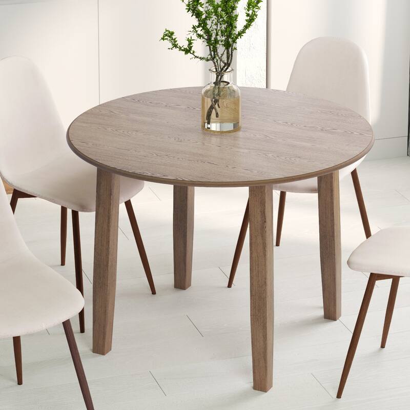 Modern Engineered Wood & Oak Veneer Round Dining Table