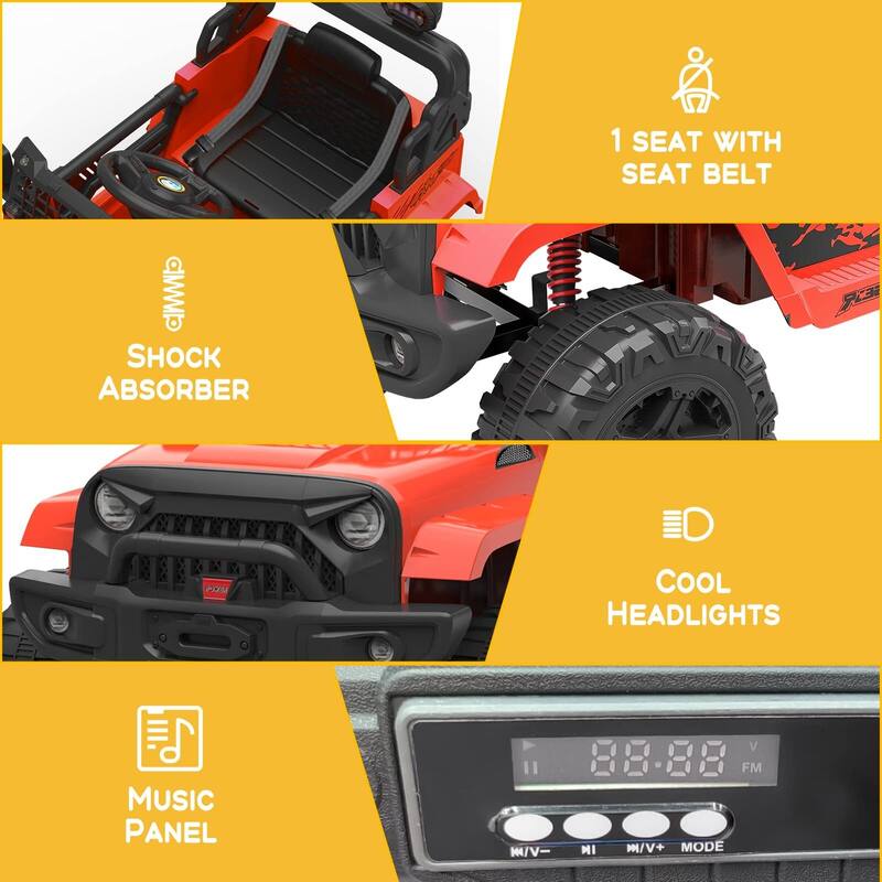 12V Kids Electric Vehicles Ride On Truck Car w/Parent Remote Control