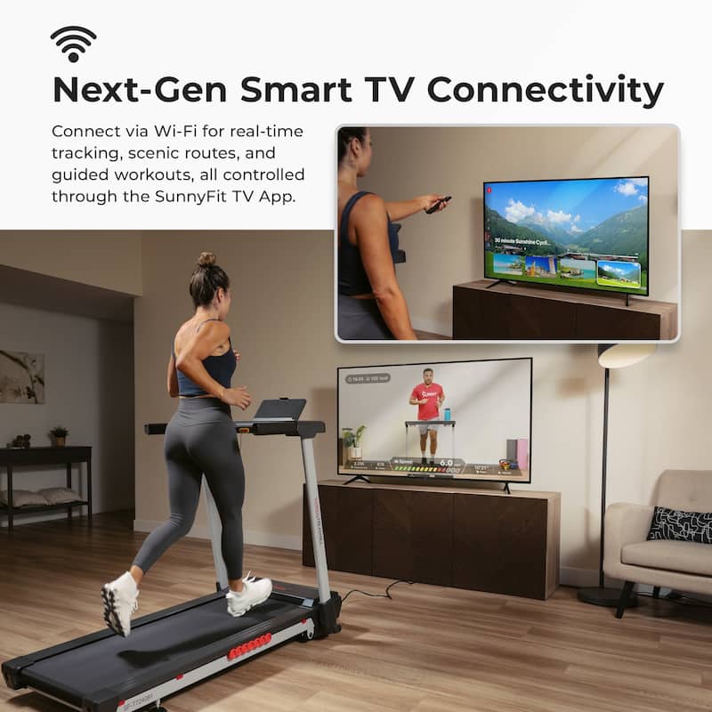Sunny Health & Fitness Pace 500 Smart Auto Incline Treadmill - SF-T724081