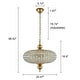preview thumbnail 14 of 33, Retro French 4/5-Light Antique Brass Globe Crystal Chandelier Kitchen Island Pendant