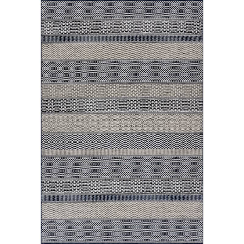 Nuloom Torelle Indoor/Outdoor Abstract Area Rug - Navy - 8' x 10' - Rectangle