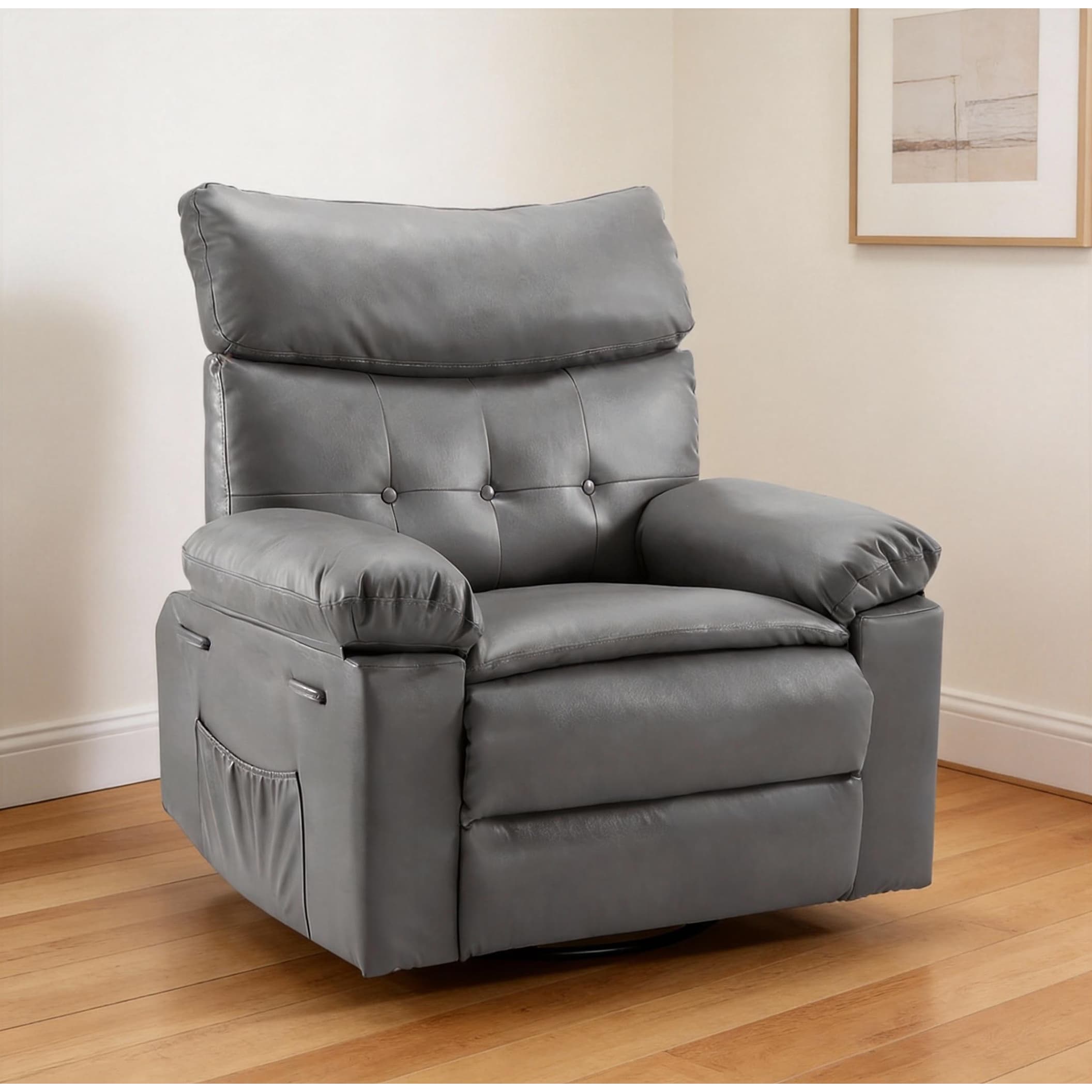 360° Rocker Swivel Recliner, Oversized Wide