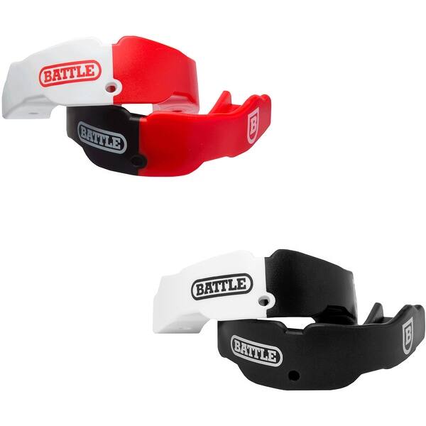 Shop Battle Sports Science Youth Football Mouthguard 2 Pack With Straps Overstock 16087438 Red