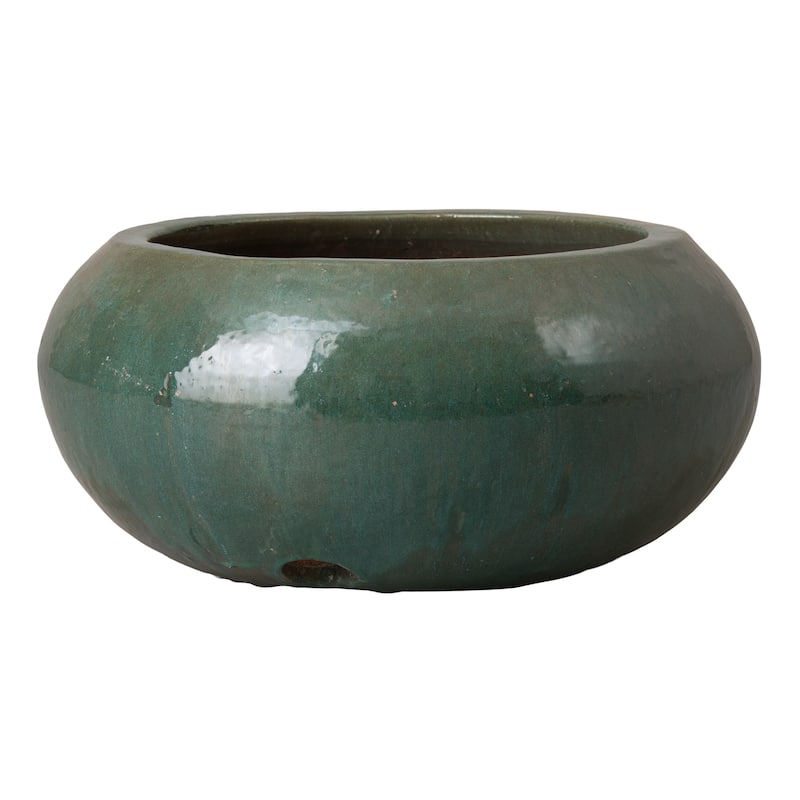 Hose Container/Planter - Spruce - Medium - Ceramic