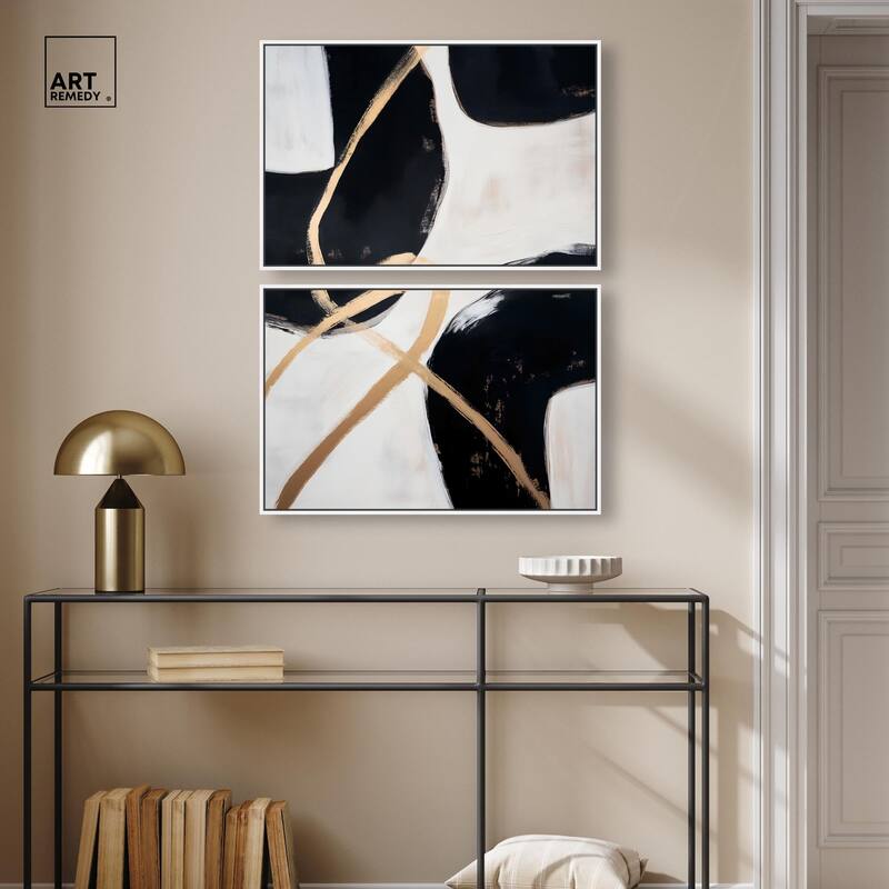 Rhythm of Contrast Canvas Set of 2 by Art Remedy