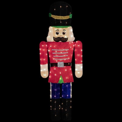 72" Lighted Red and Green Toy Soldier Outdoor Christmas Decoration
