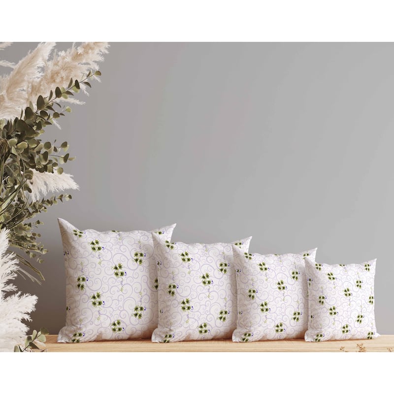 Orchid Artistry Faux Suede Reversible Throw Pillow Purple and Green